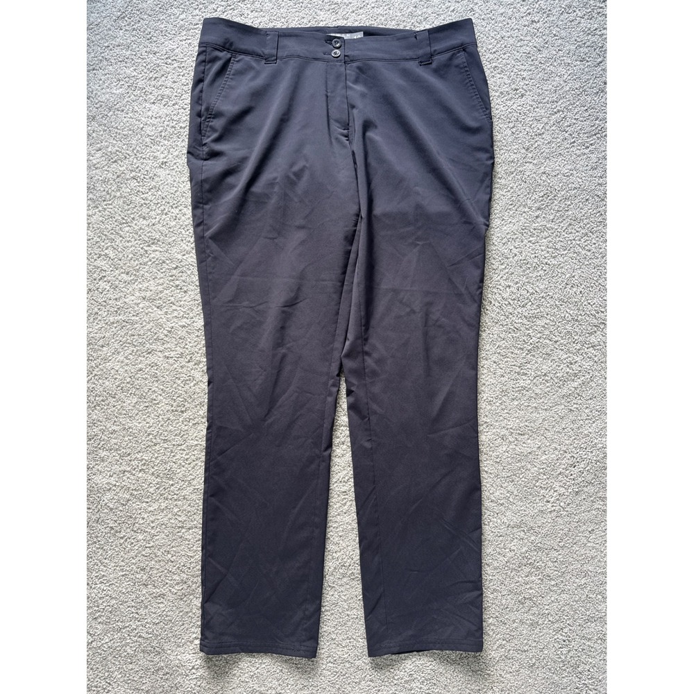 Skechers Go Golf Performance Women Black Straight Leg Stretch Pants AWPT02 Sz 10